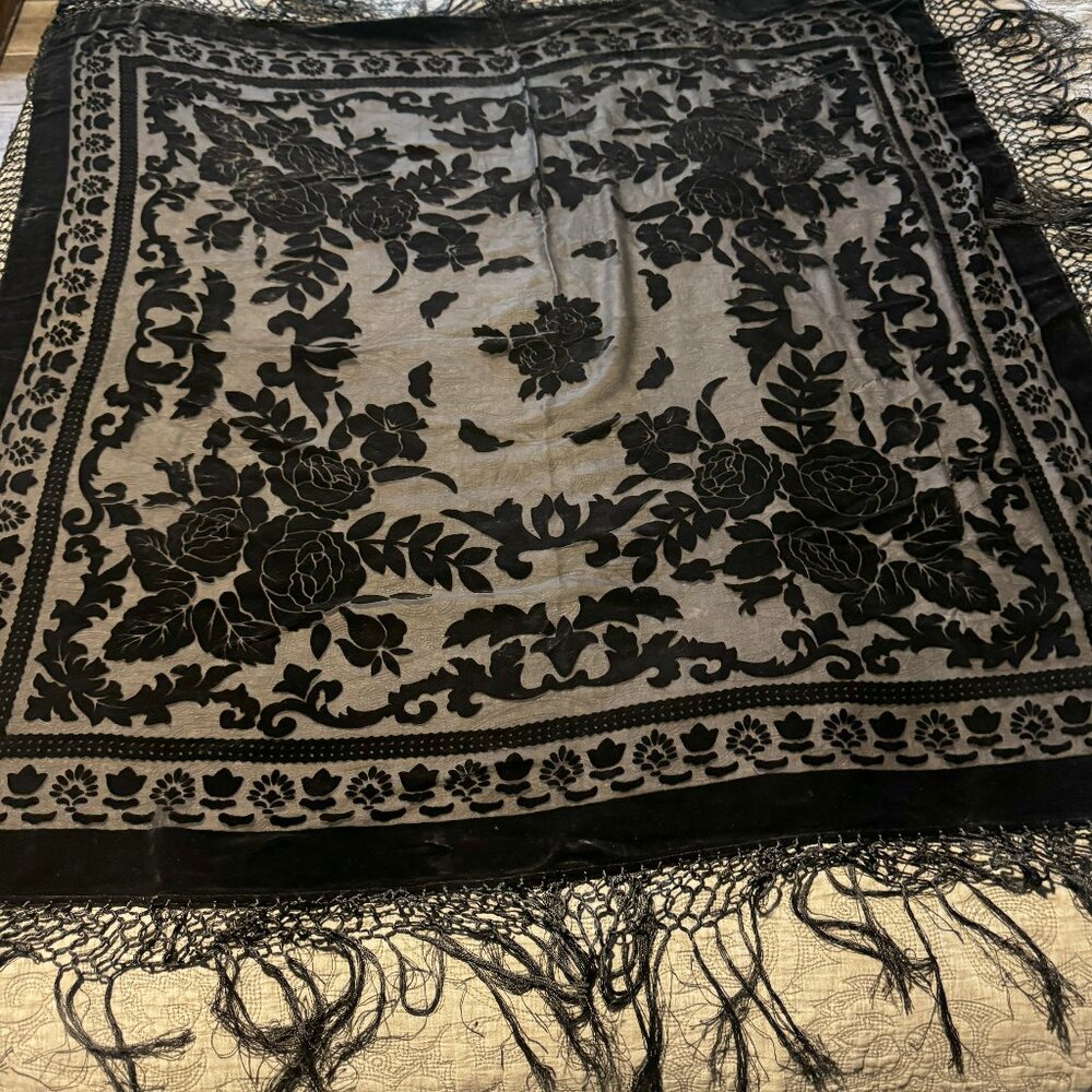 Black Evening Shaw Wrap